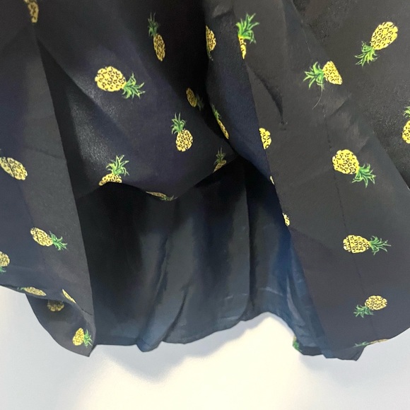 j.crew • navy blue pineapple 🍍 print spaghetti strap a-line mini dress - Picture 17 of 17